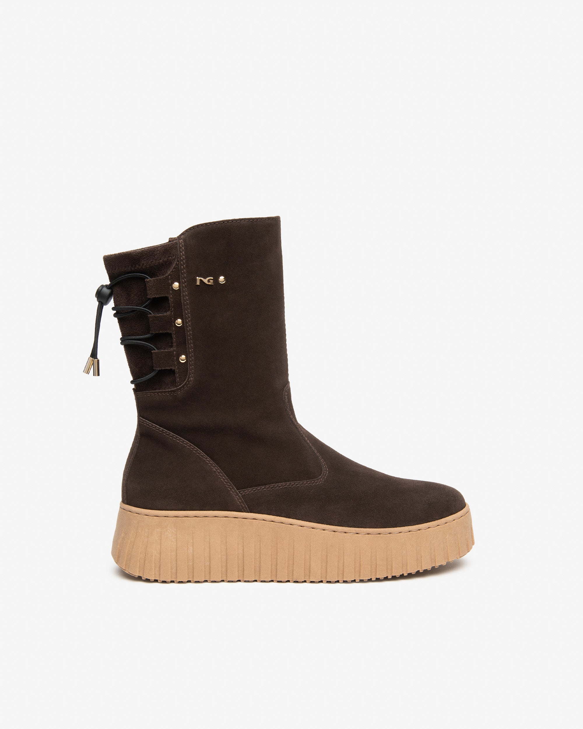 NeroGiardini Bottines Femme Daim Plateforme 55mm Zip
