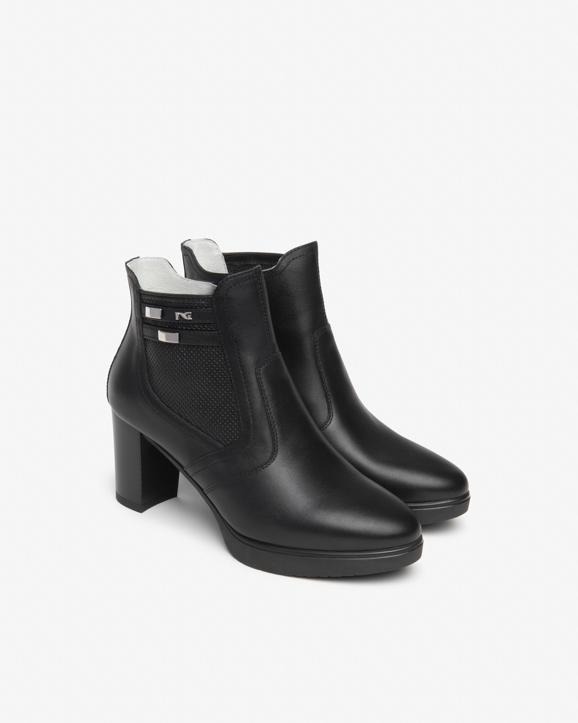 NeroGiardini Bottines femme cuir made in Italy confort