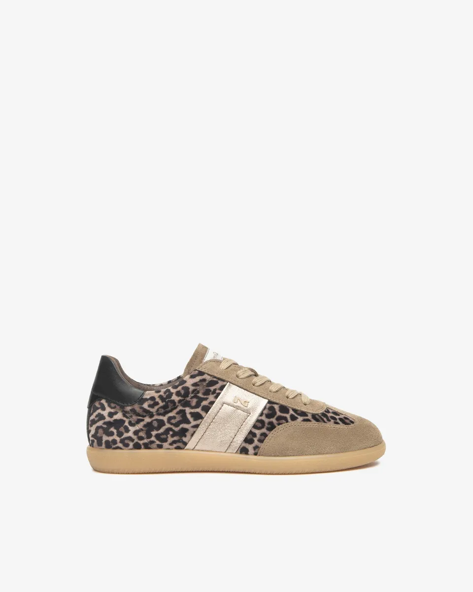 NeroGiardini Sneakers Femme Daim Imprimé Animalier Hiver