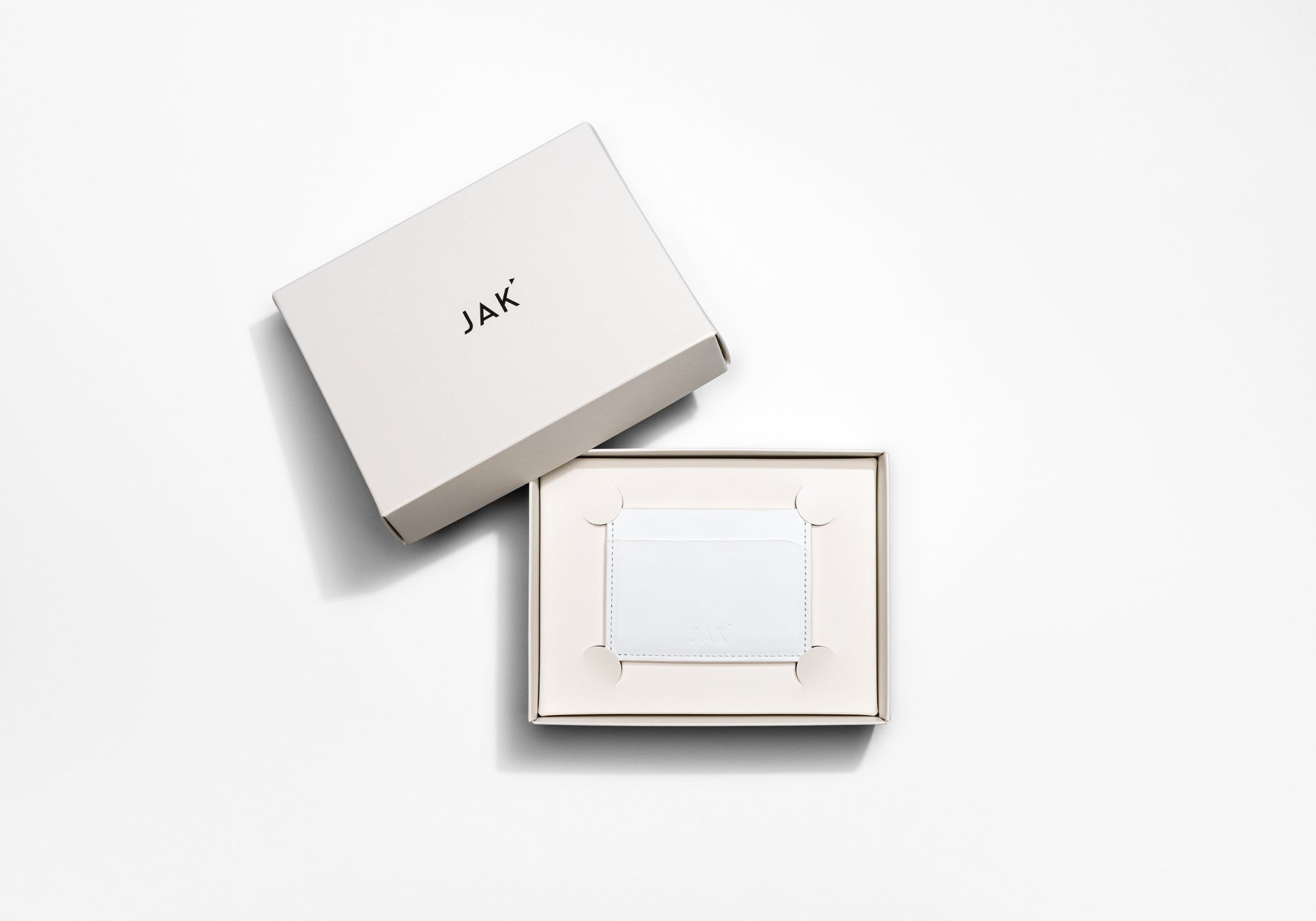 JAK CH01 White porte-cartes cuir blanc