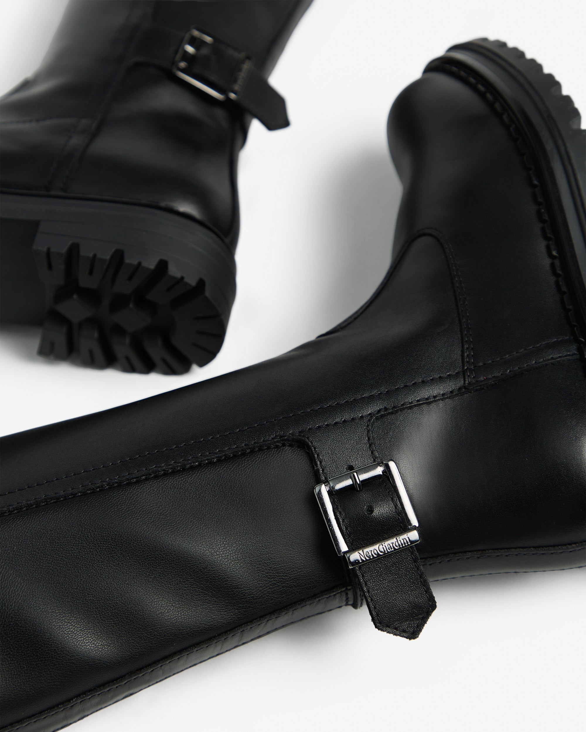 Nerogiardini Bottes Bottes Fille Cuir Tige Haute Zip