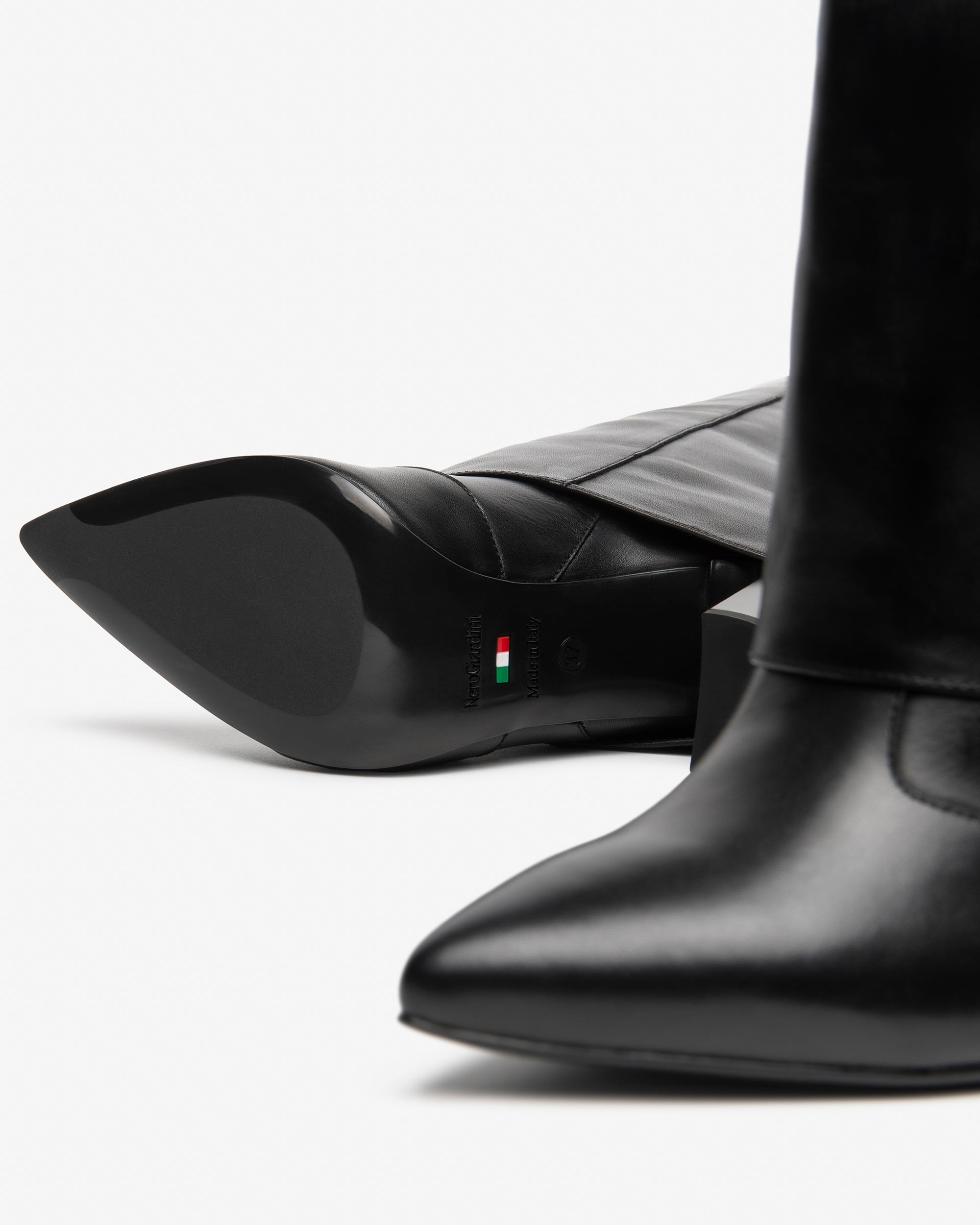 NeroGiardini Bottes bottes cuir femme talon 95 mm hautes