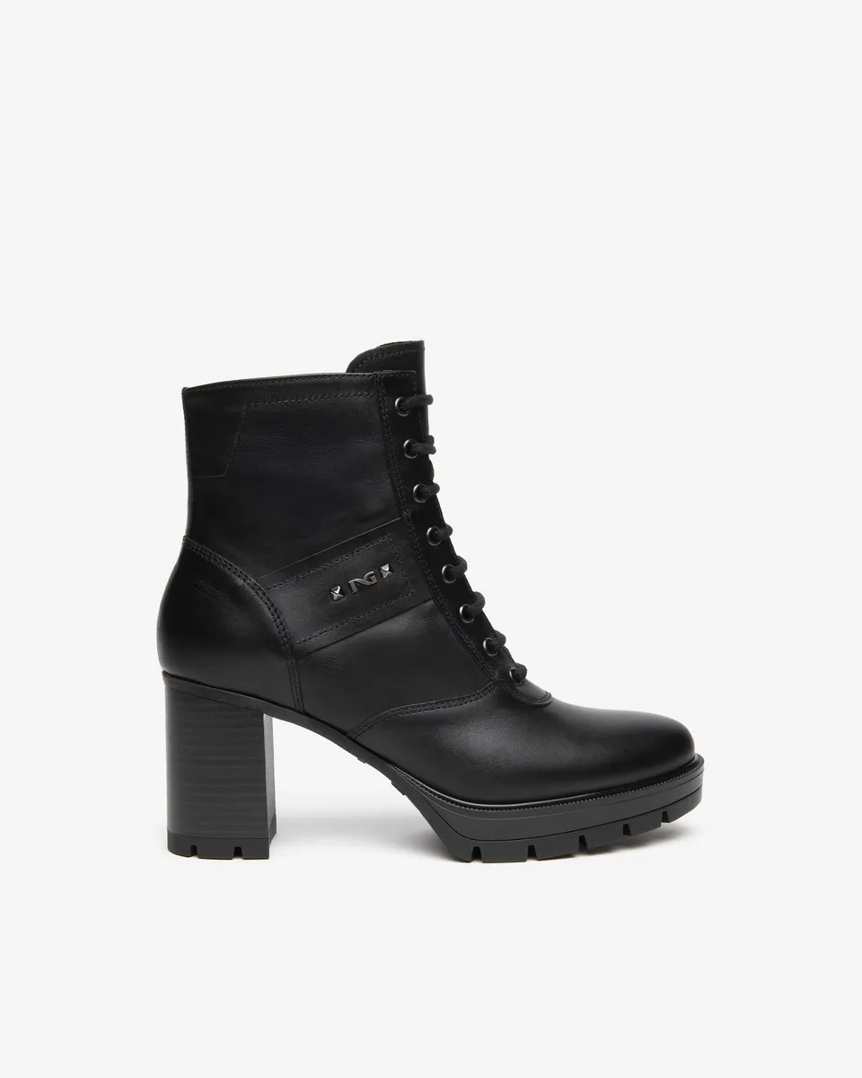 Nerogiardini Bottines Motardes Boots Cuir 38 Talon 80