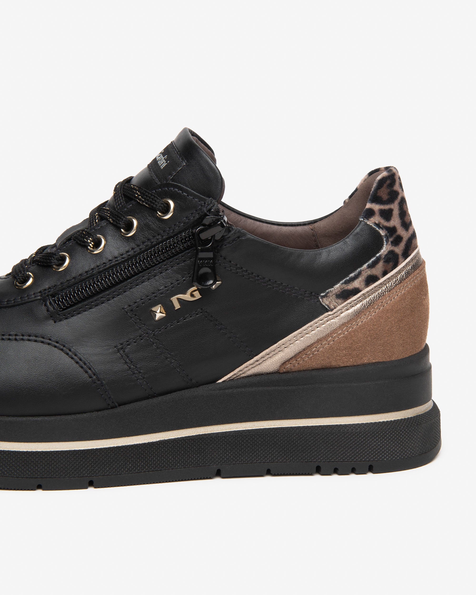 NeroGiardini Sneakers Femme Cuir Plateforme 45 mm