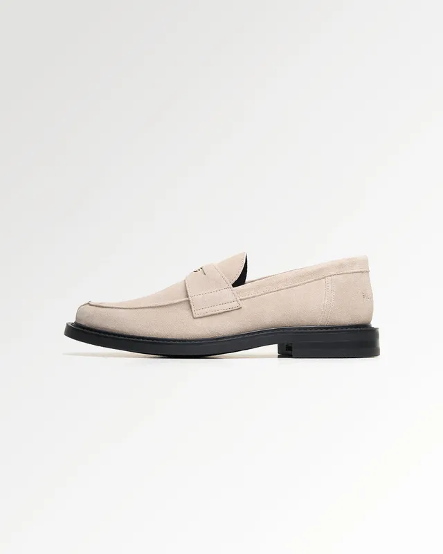 Filling Pieces Base Loafer mocassin blanc cassé suède