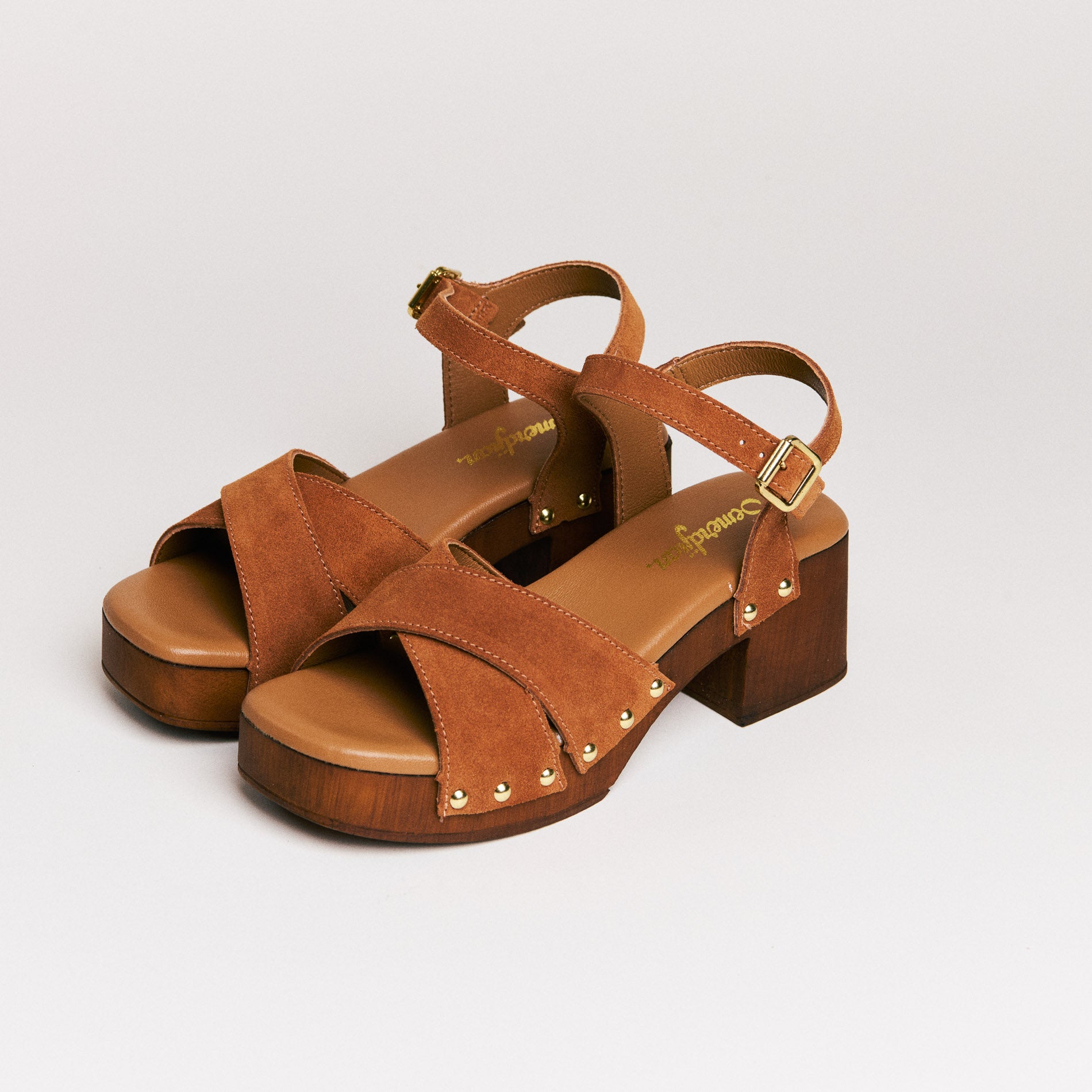 Semerdjian Micol Crosta Cognac sandales cuir talon 5,5 cm