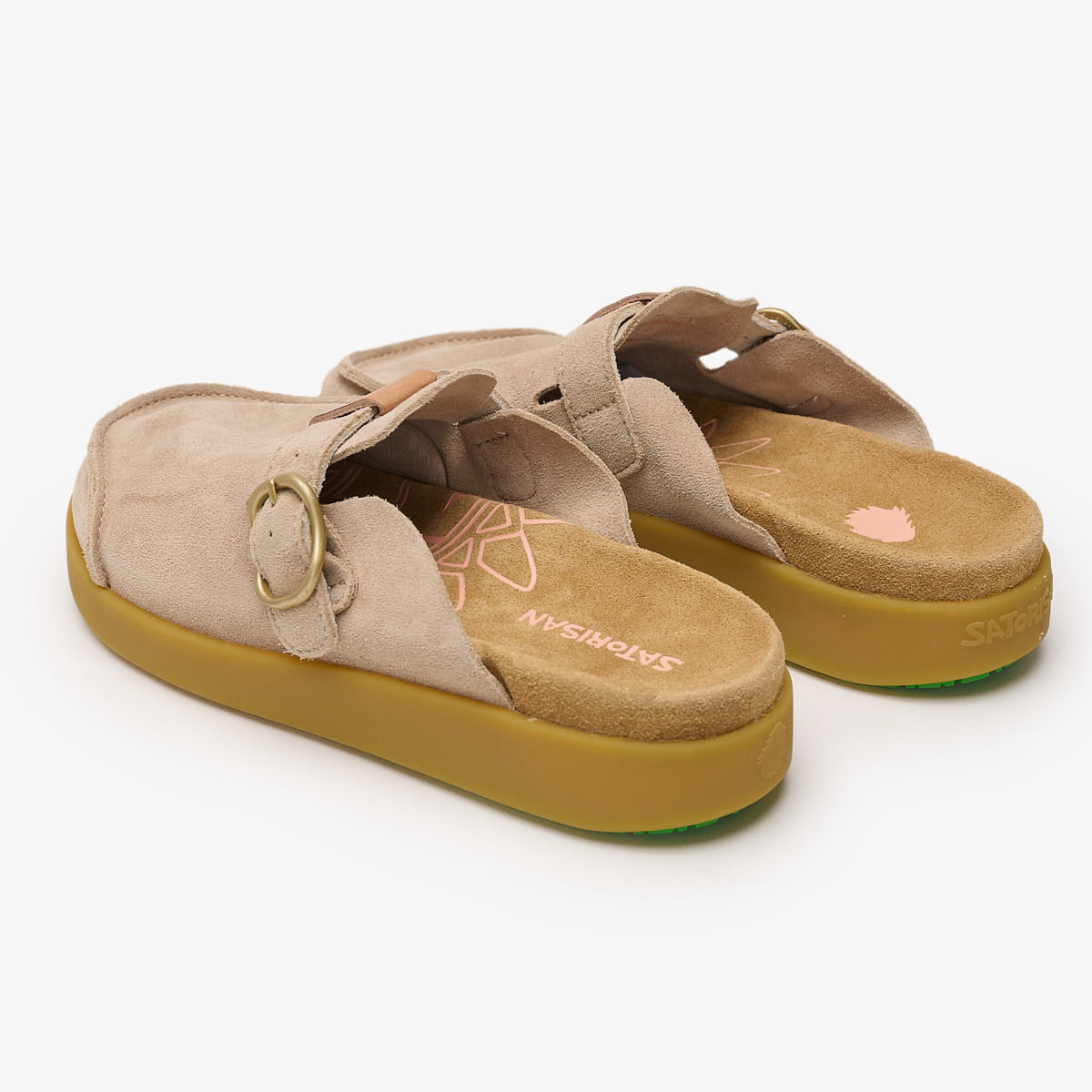 Satorisan Hoote Lux sabot cuir beige sand