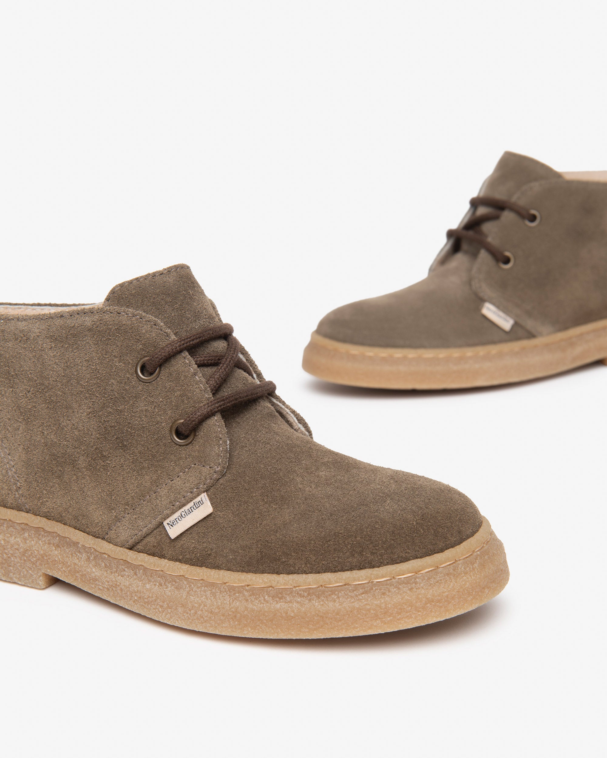 NeroGiardini Bottes Boots Garçon Daim Laçage Desert