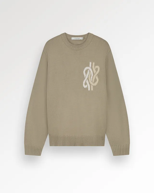 Filling Pieces Knit Sweater Knot pull maille fine latte
