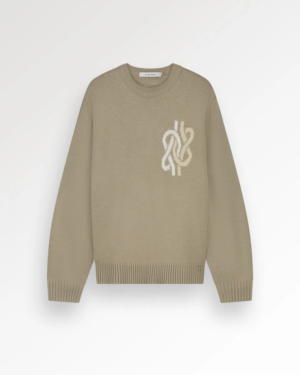 Filling Pieces Knit Sweater Knot pull maille fine latte