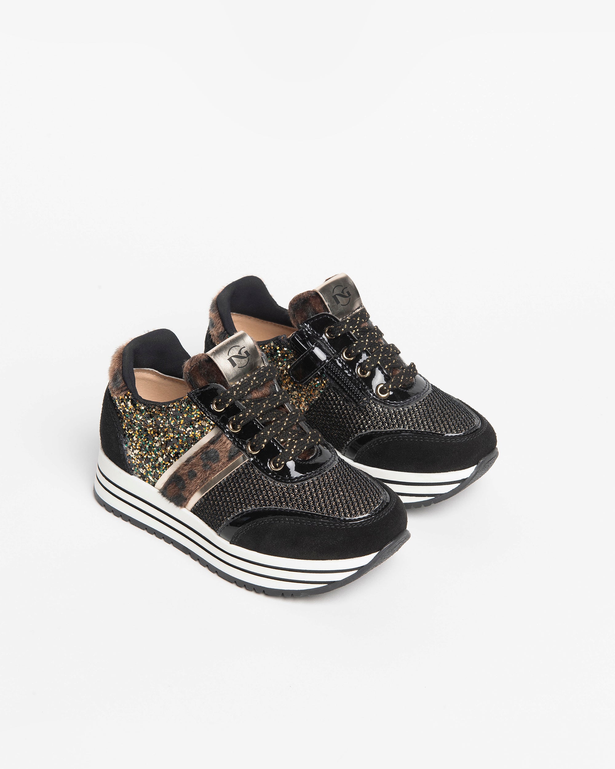 NeroGiardini Sneakers fille daim paillettes 25-30 plateforme