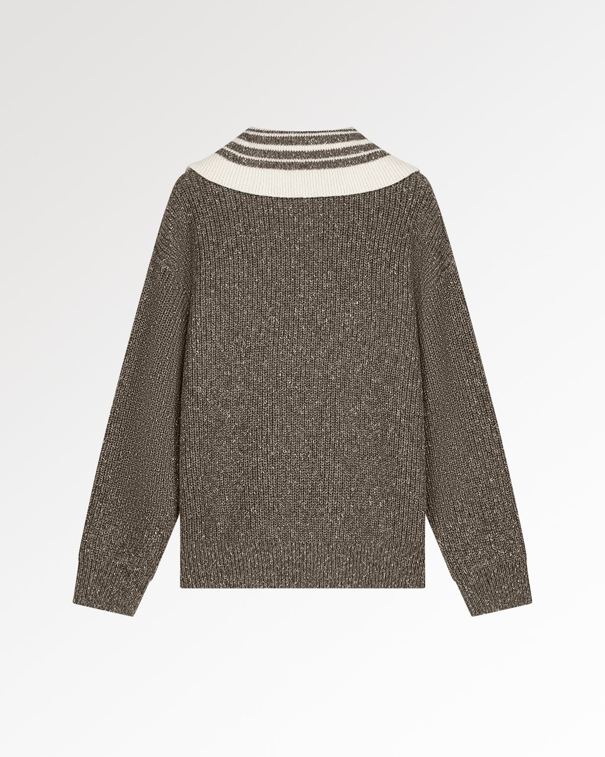Filling Pieces Zip Knit Chunky Fisherman pull melange zip