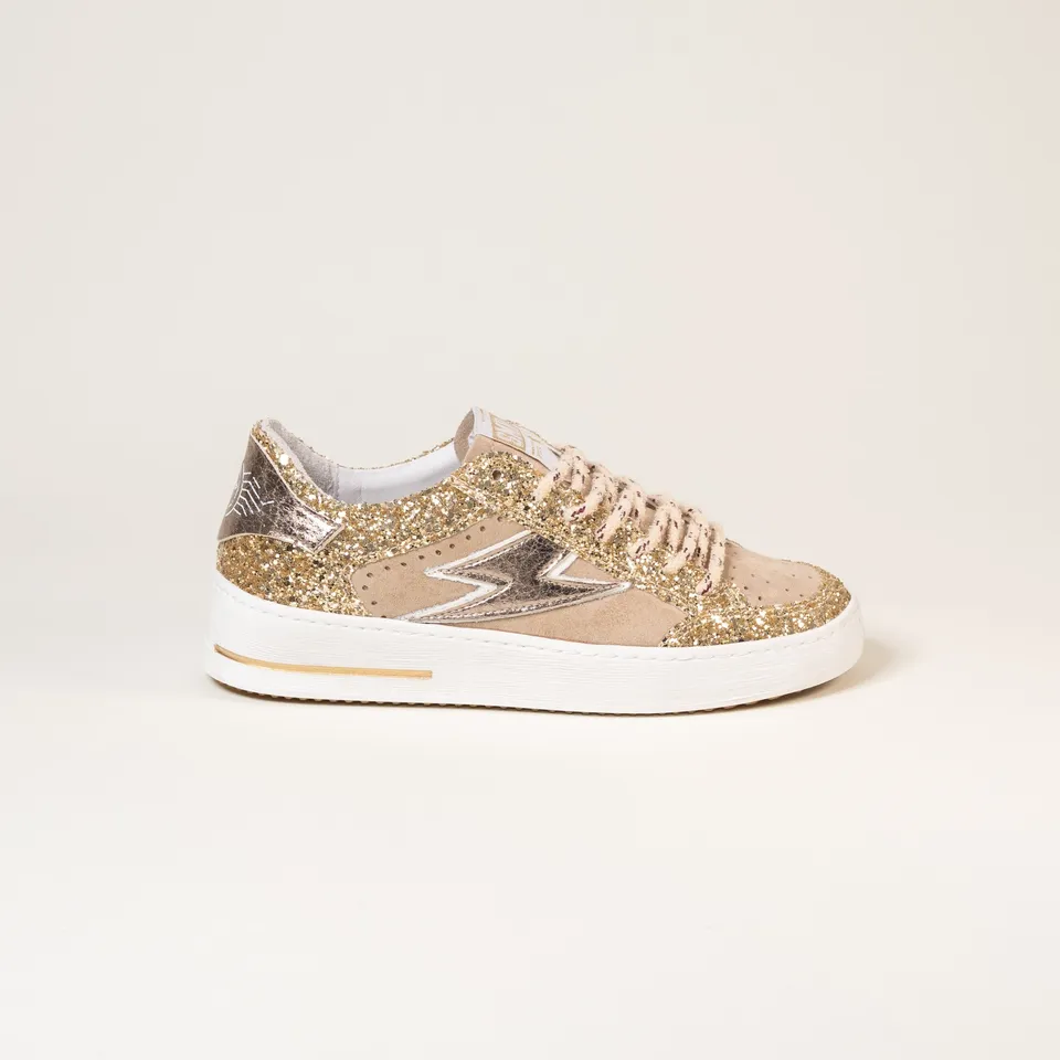 SMR Semerdjian Noubar E474 Sneakers Beige Or Glitter