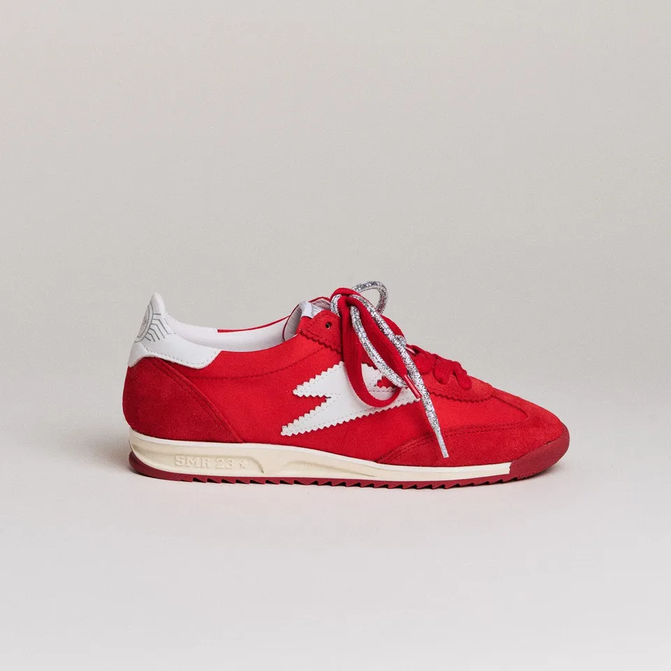 Semerdjian Joyce D621 baskets rouge blanc tissu