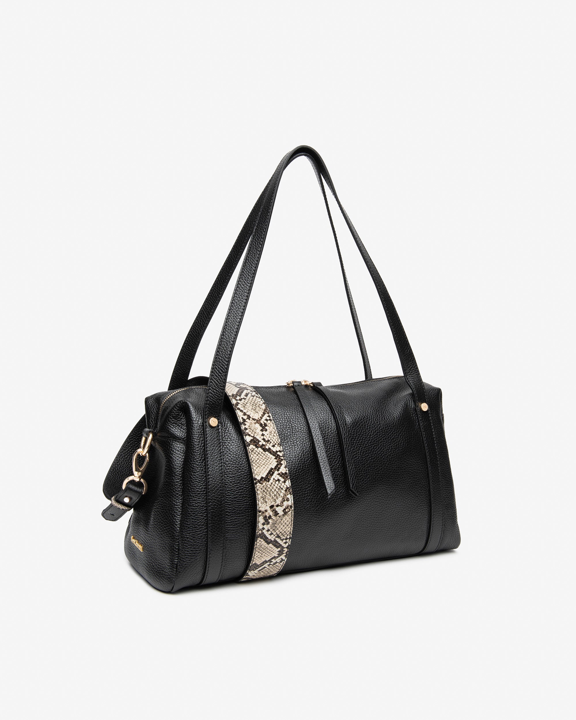 NeroGiardini Sacs Bowling Femme Cuir Grainé Zippé