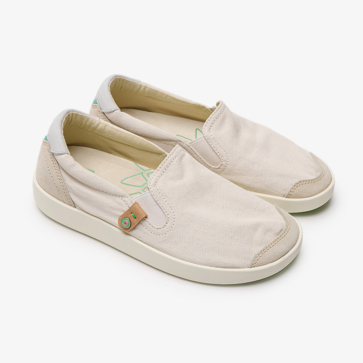 Satorisan Kung Fu Cotton Vintage slip-on blanc toile