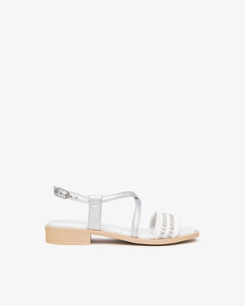 NeroGiardini Sandales Cuir Tissu Femme Été Confort