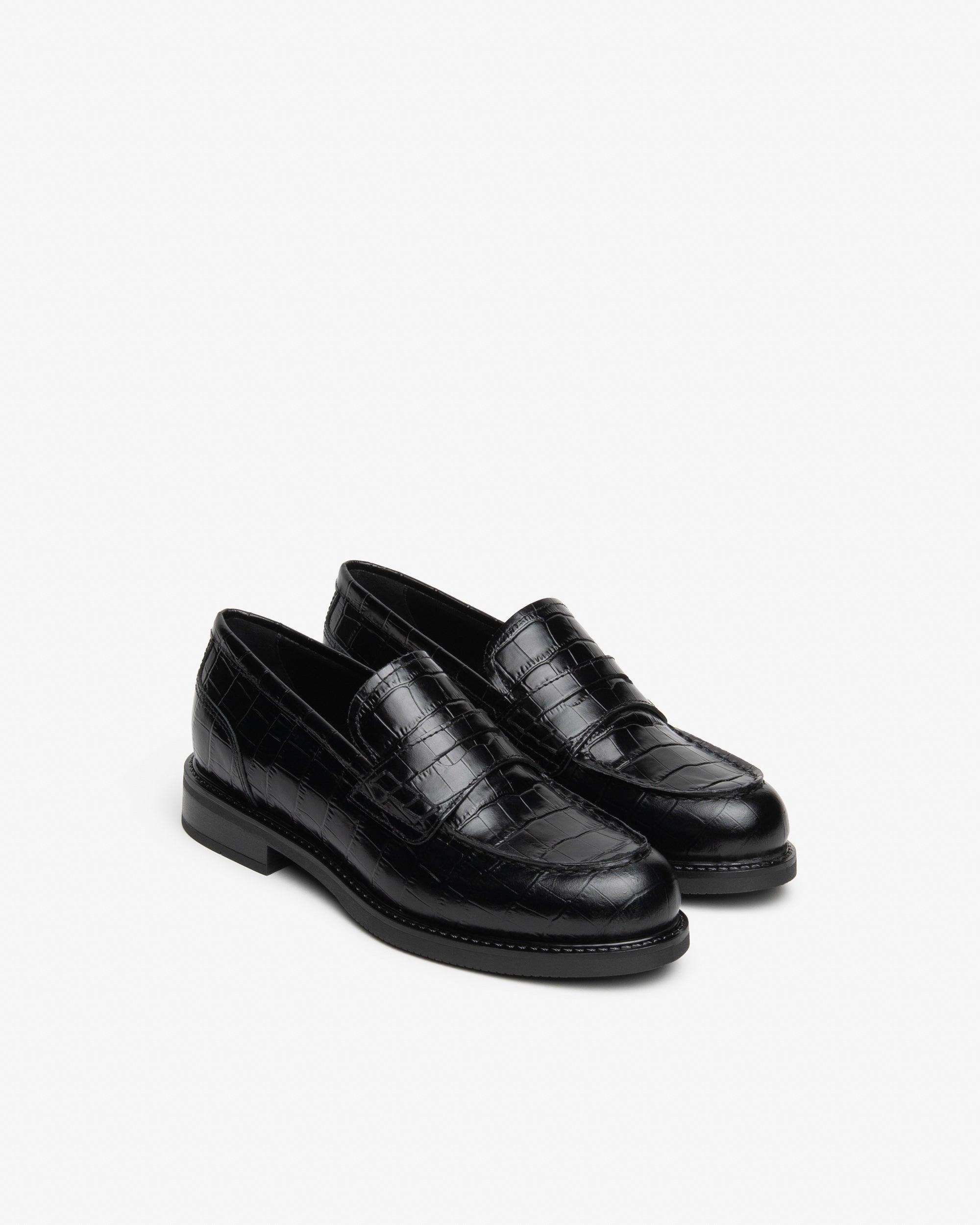 NeroGiardini Mocassins Femme Cuir Effet Crocodile