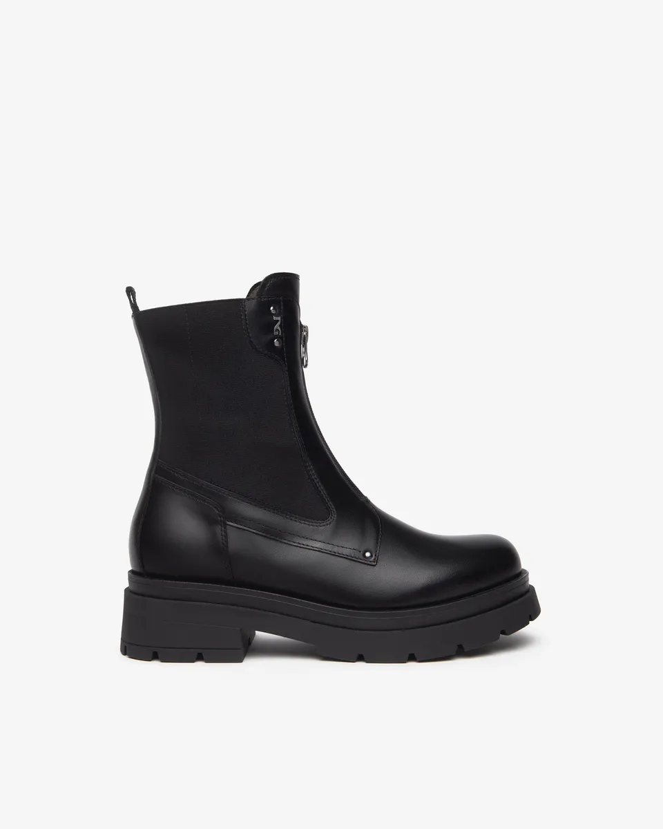 NeroGiardini Bottines Chelsea femme cuir tissu hiver