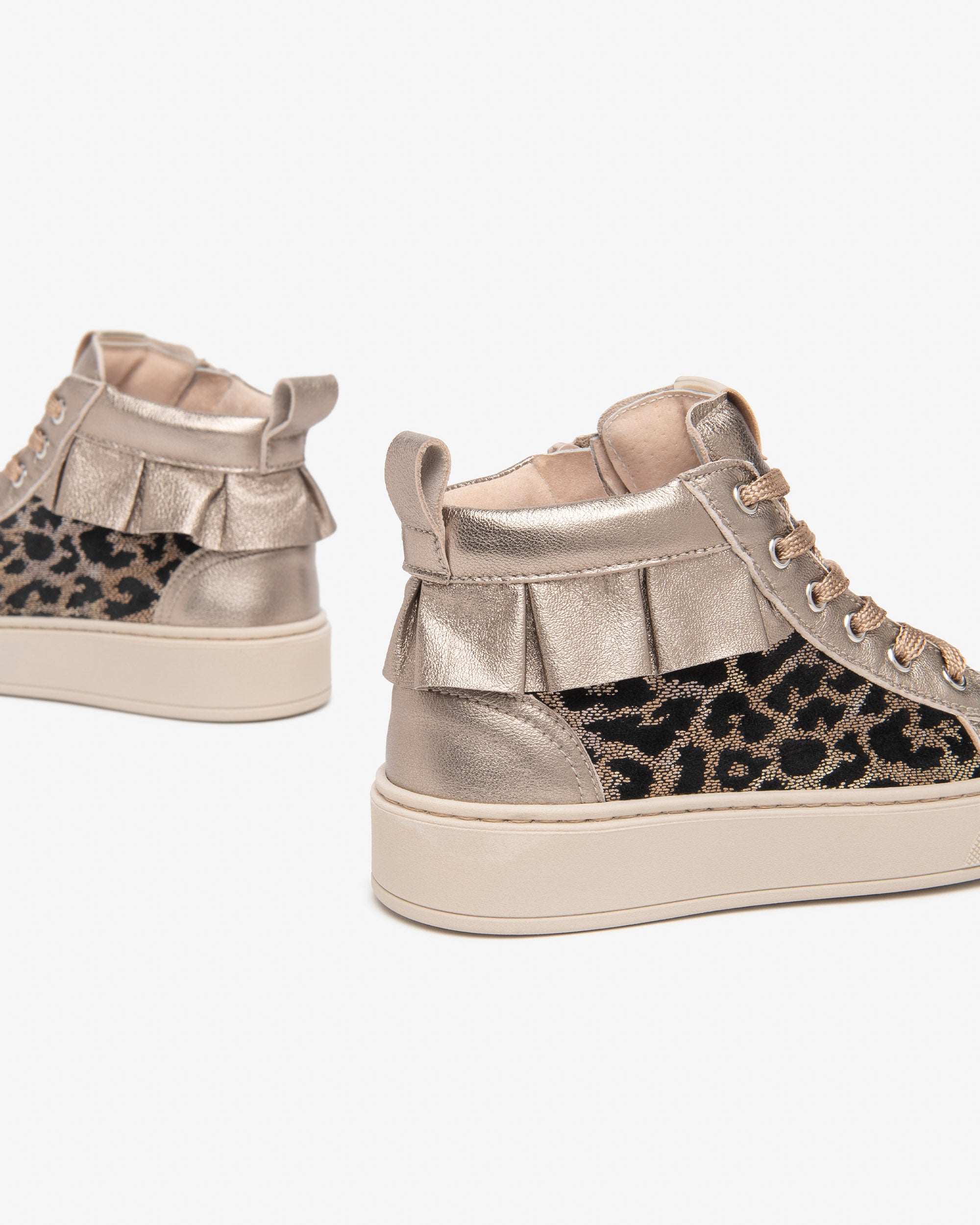 Nerogiardini Sneakers Teen Fille Cuir Animalier Zip