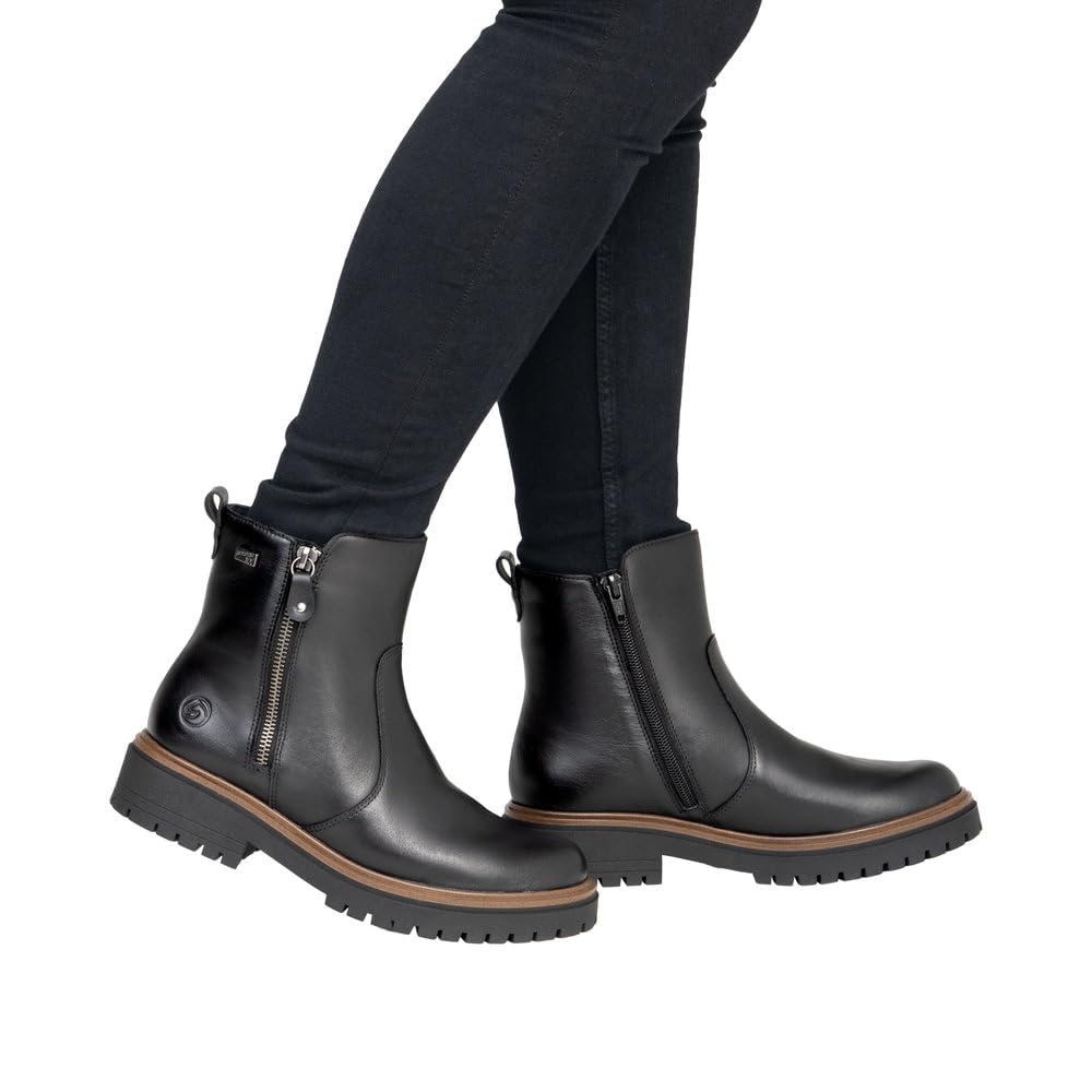 Remonte D4B72 bottes courtes noir 39 EU cuir hiver