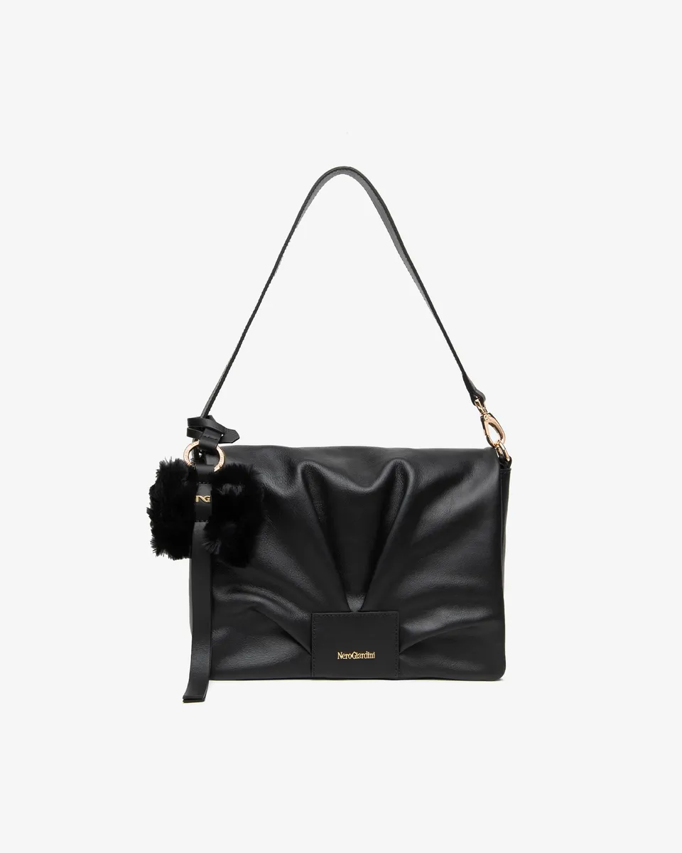 NeroGiardini Sacs Épaule Femme Cuir Drapé Doré