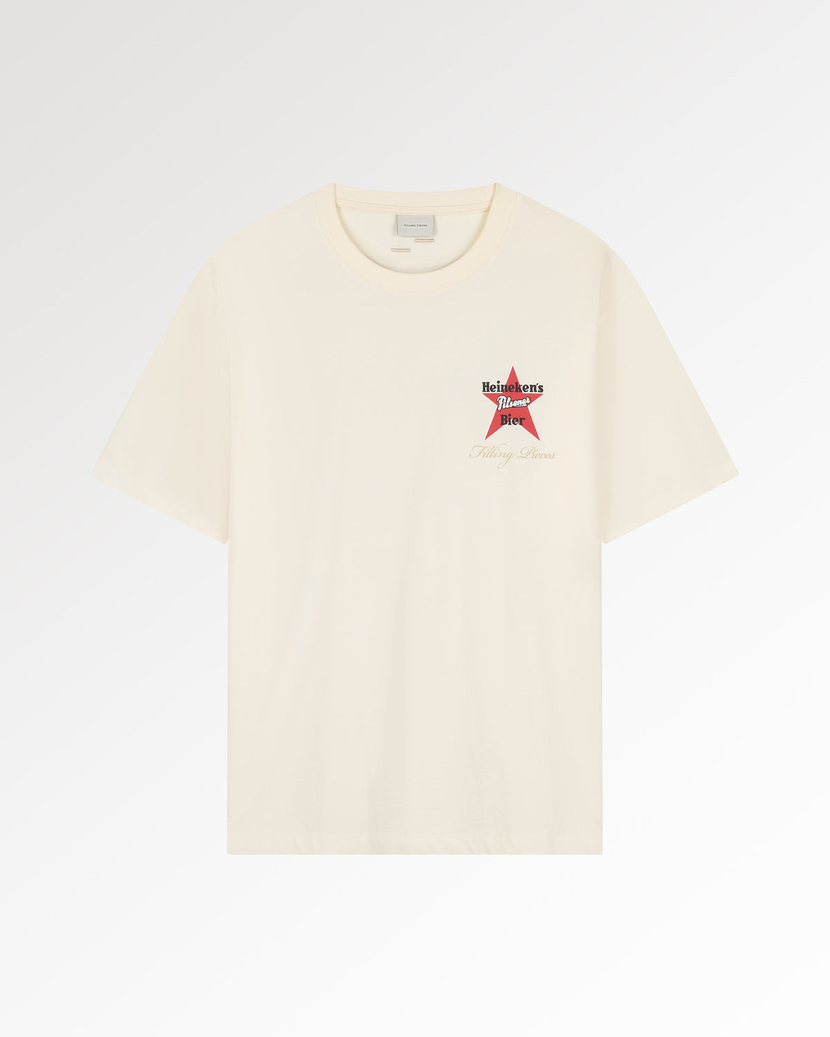 Filling Pieces Heineken Vintage Logo t-shirt Boxy blanc coton bio