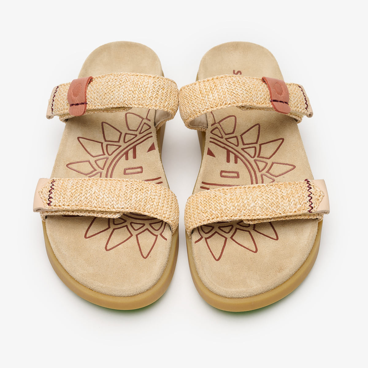 Satorisan Kae Raffia sandales Saffron plates