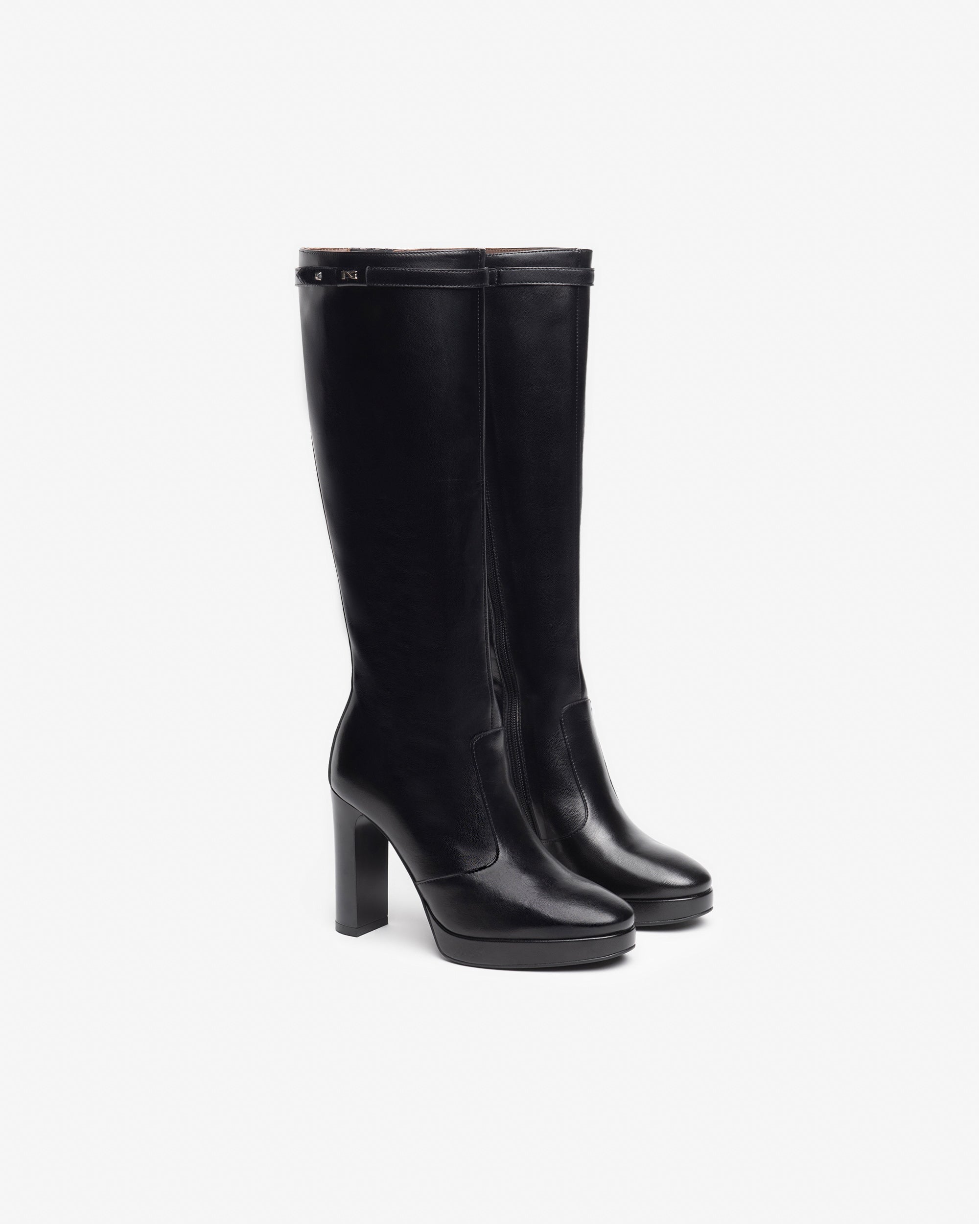 NeroGiardini Bottes Femme en Cuir Hiver Confort