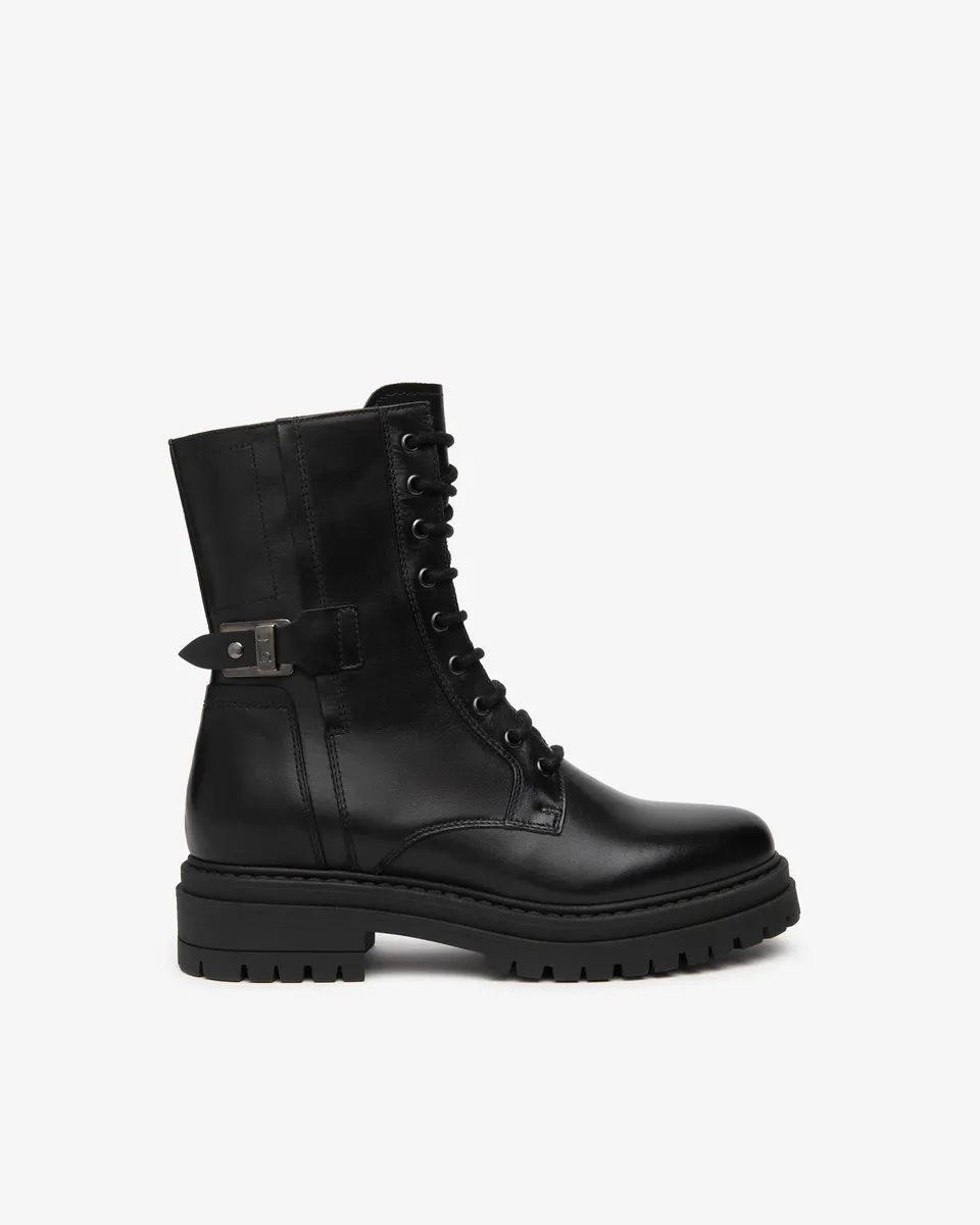 Nerogiardini Bottines Motardes Femme Cuir Talon 40 mm