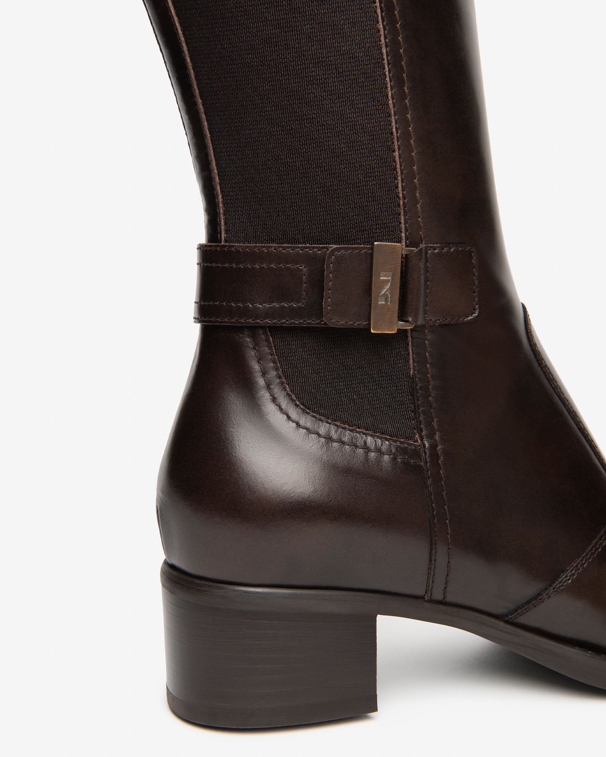 NeroGiardini Bottes Femme Cuir et Tissu Talon 40 mm