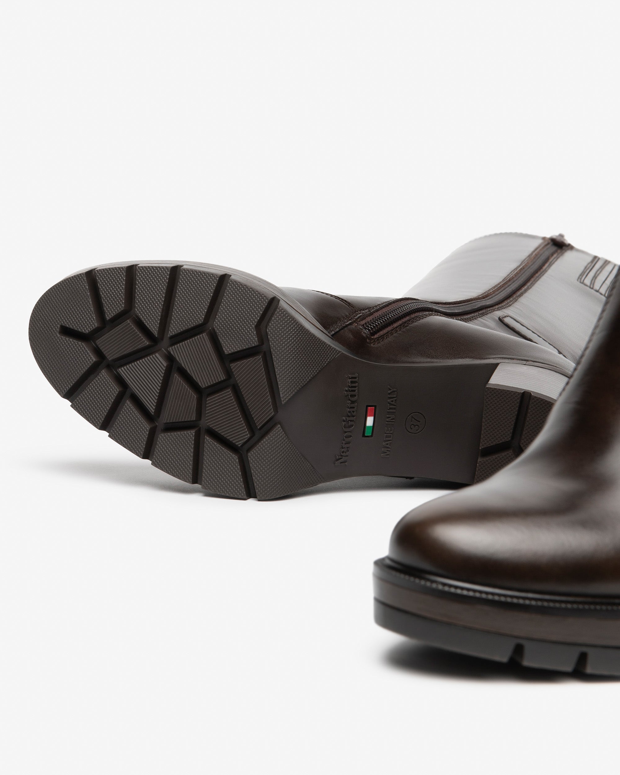 NeroGiardini Bottes Femme Cuir Plateforme Talon 80 mm