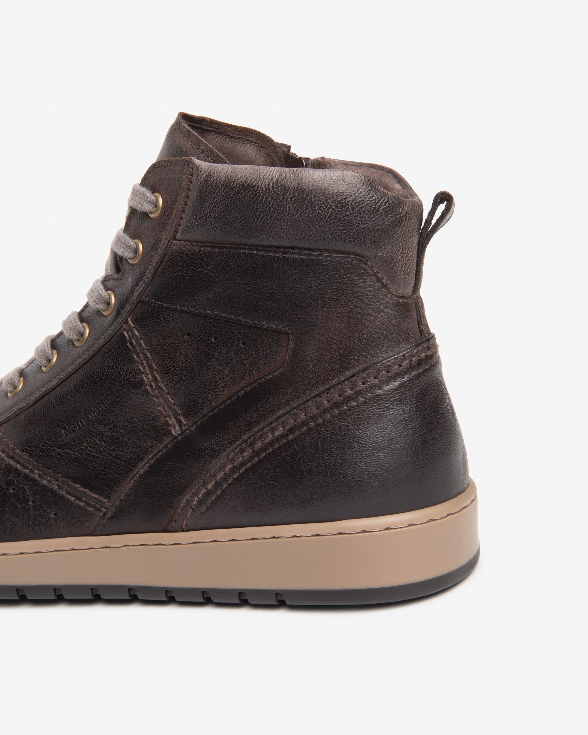 NeroGiardini Sneakers Montantes Homme Cuir Zip