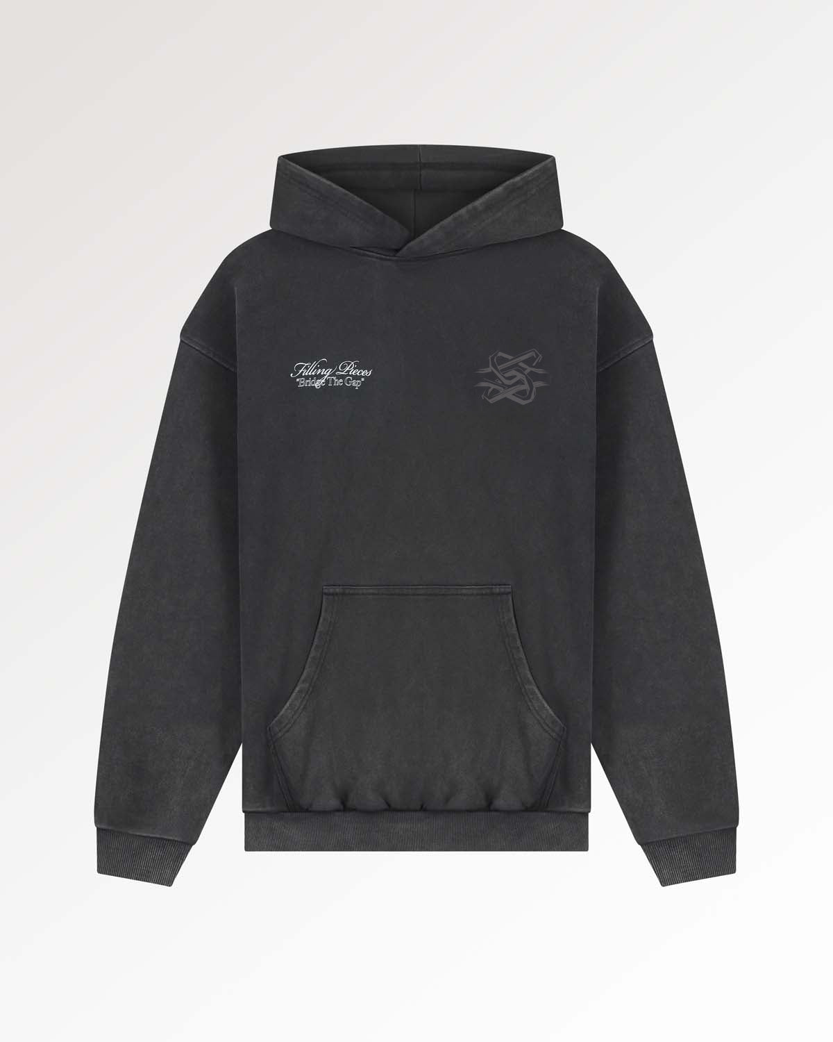 Filling Pieces Boxy Bridge the Gap hoodie Vintage Black coton bio