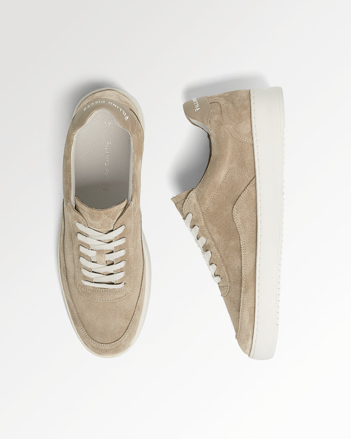 Filling Pieces Mondo Suede Organic Beige sneakers daim homme