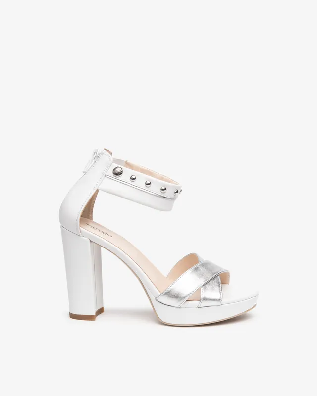 NeroGiardini Sandales Femme en Cuir Talon 10,5 cm Clous