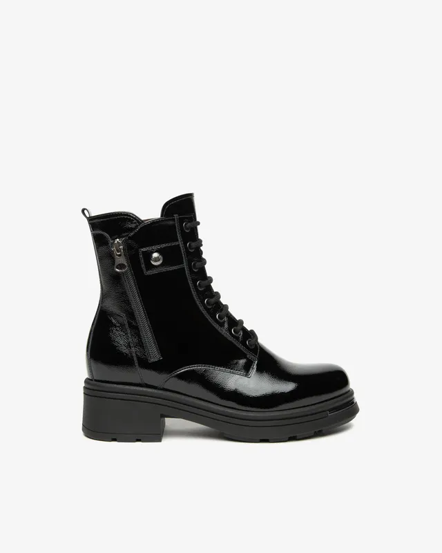 Nerogiardini Bottines Motardes Femme Vernis Memory