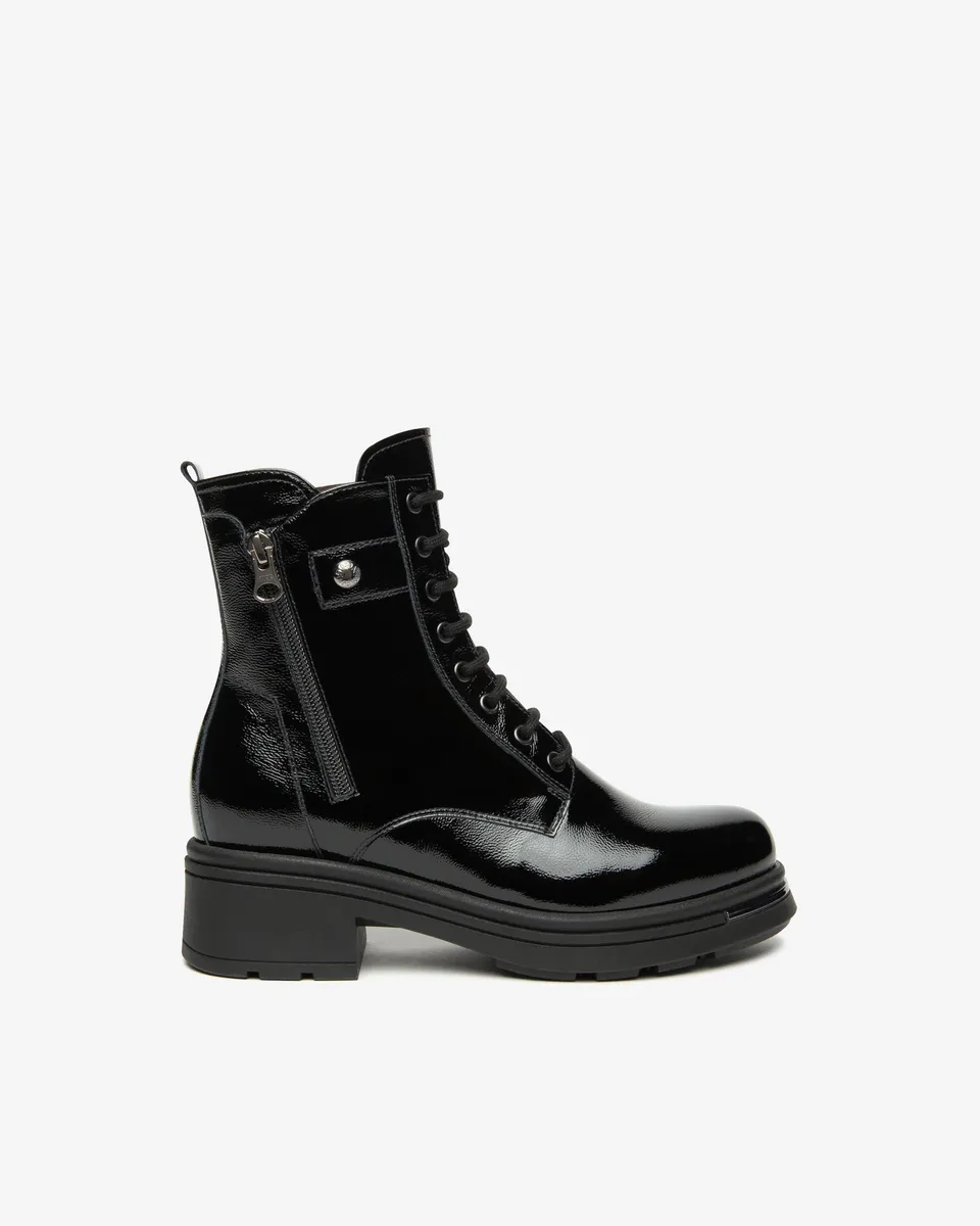 Nerogiardini Bottines Motardes Femme Vernis Memory