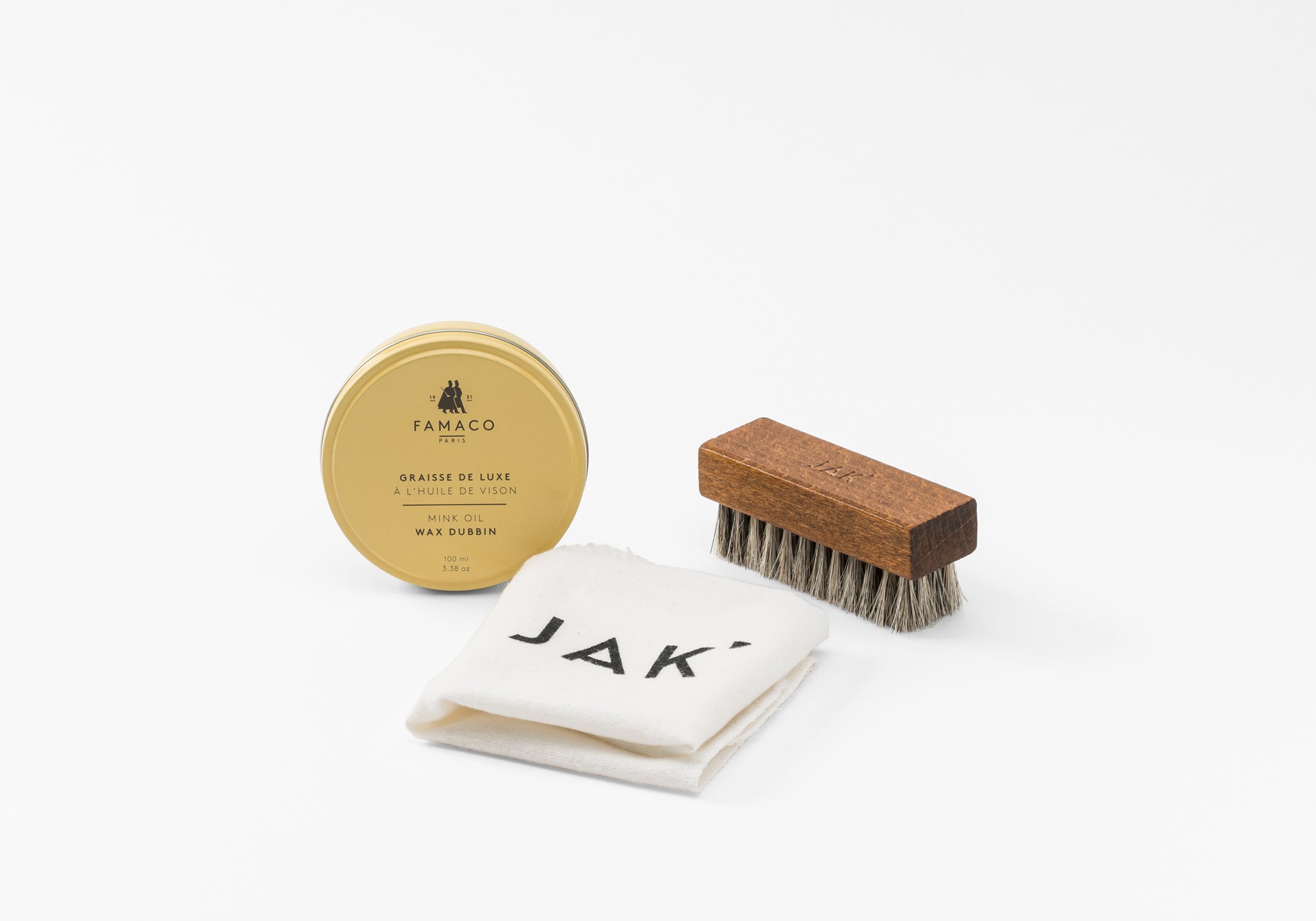 JAK Goods Smooth Leather Care kit cuir huile vison