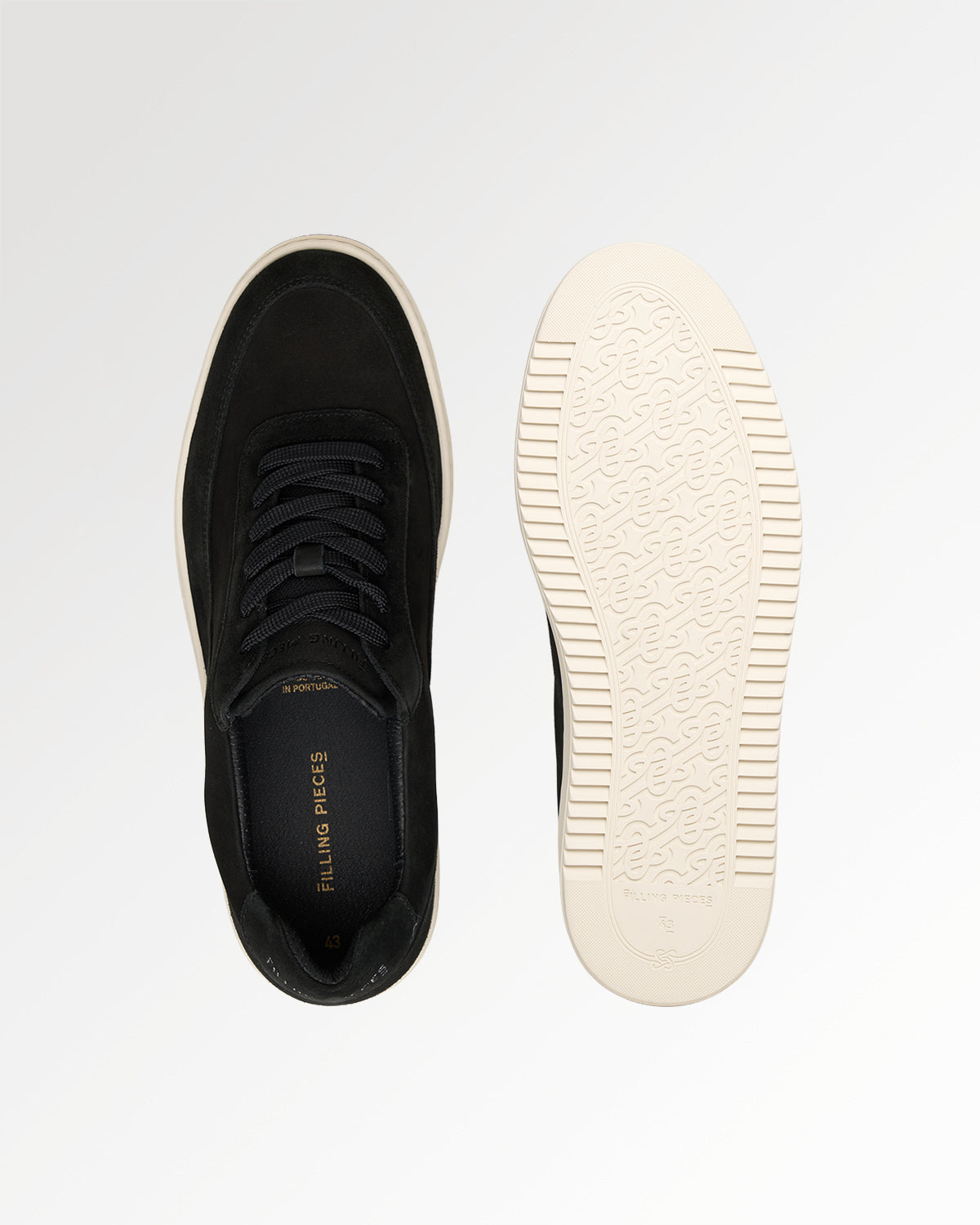 Filling Pieces Mondo sneakers Suede Grain Black cuir homme