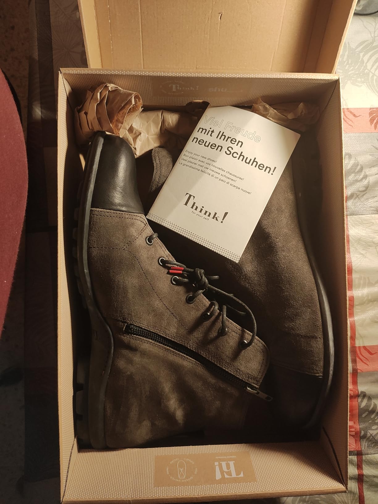 Think Kong Bottine homme ardoise cuir 44 EU