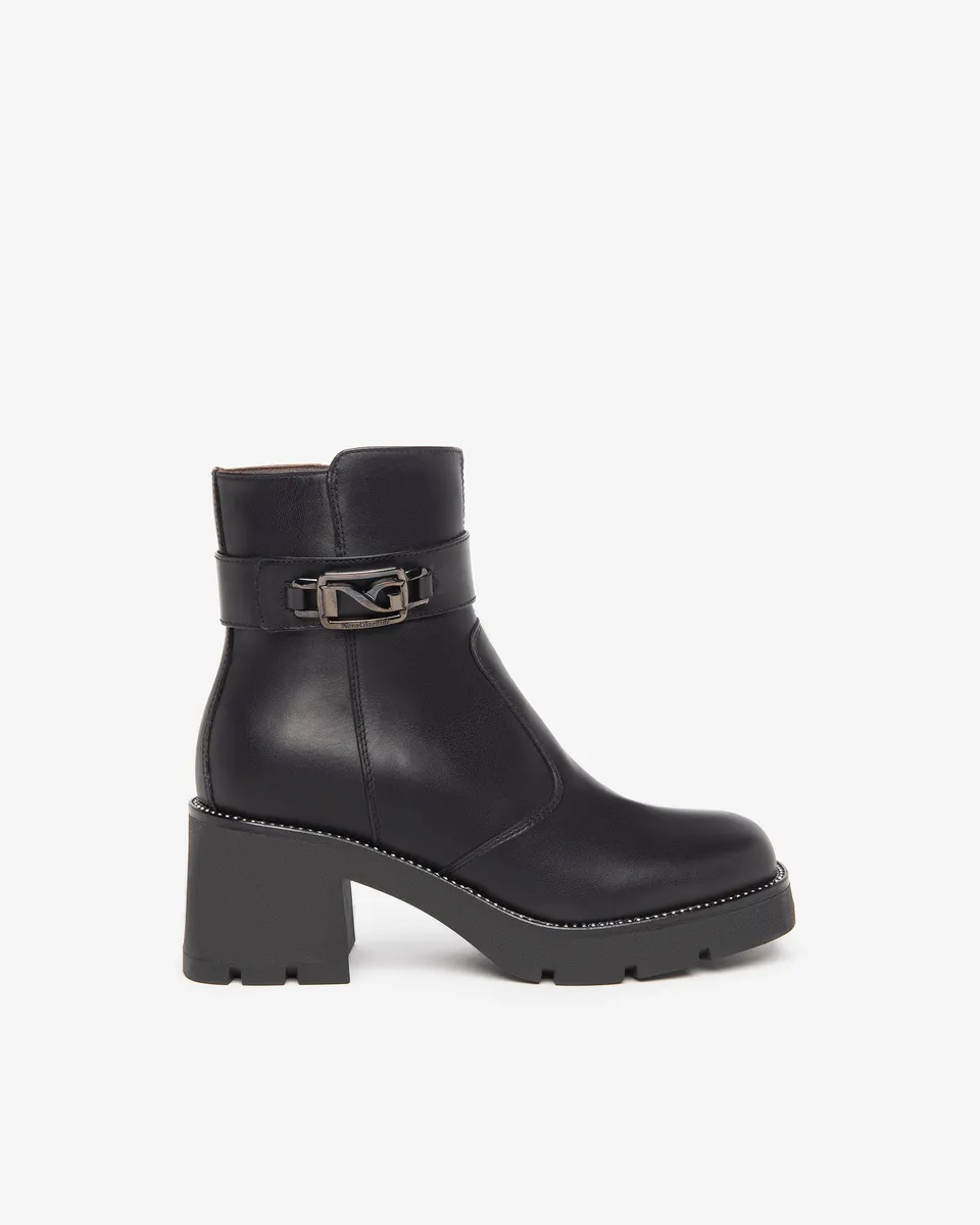 NeroGiardini Bottines Femme en Cuir combat hiver