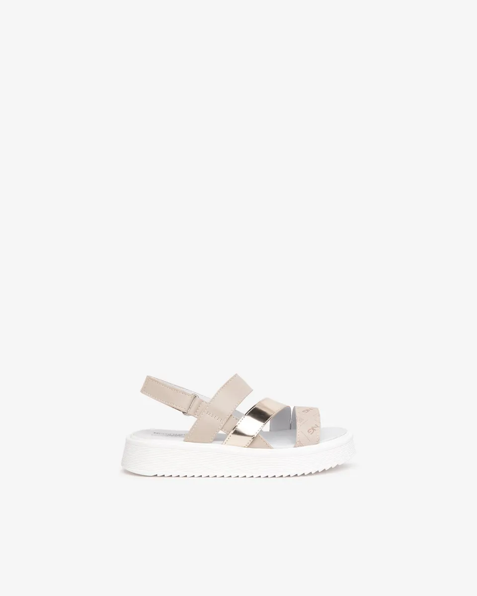 Nerogiardini Sandales Teens Fille Scratch Cuir Légères