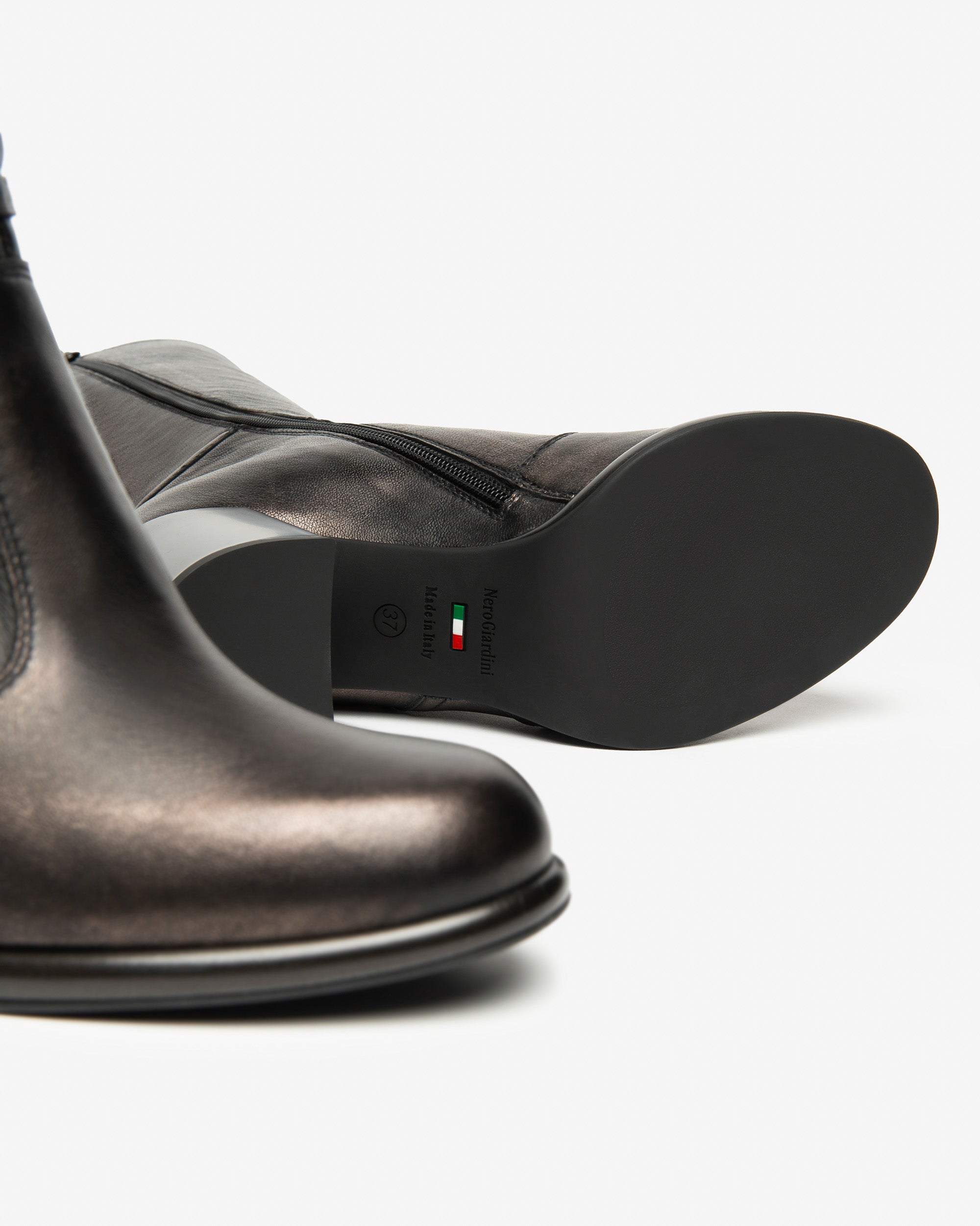 Nerogiardini Bottes Femme Cuir Made in Italy Confort