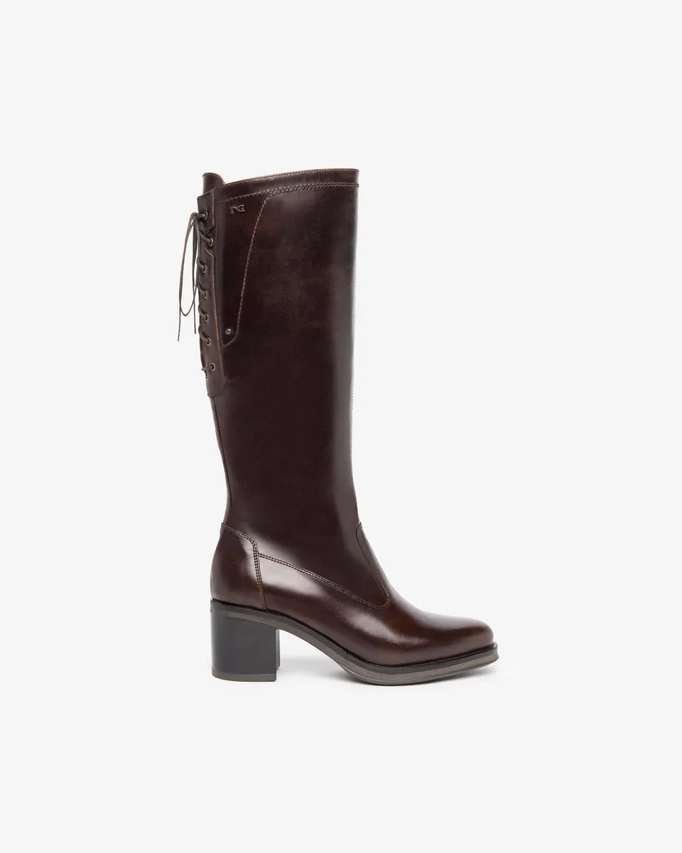 NeroGiardini Bottes Femme Cuir Hiver Confort