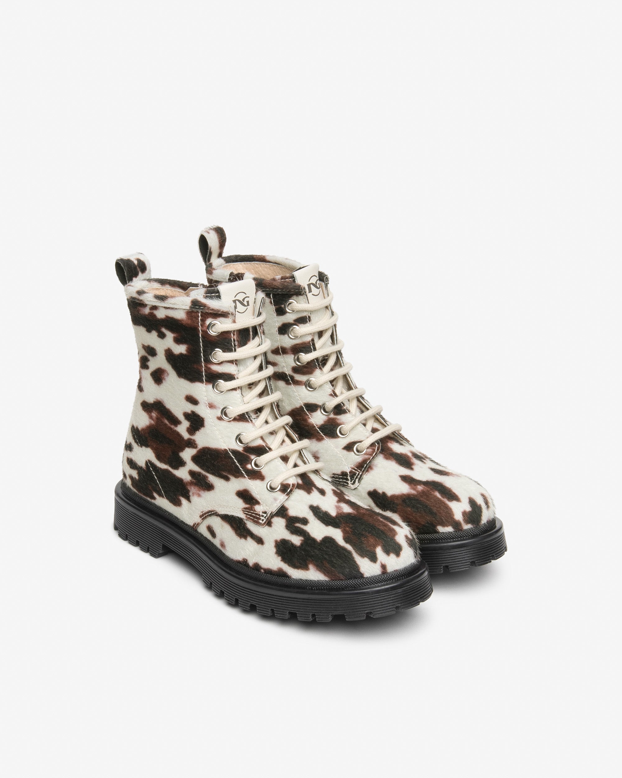 NeroGiardini Bottines boots fille motardes imprimé animal 35