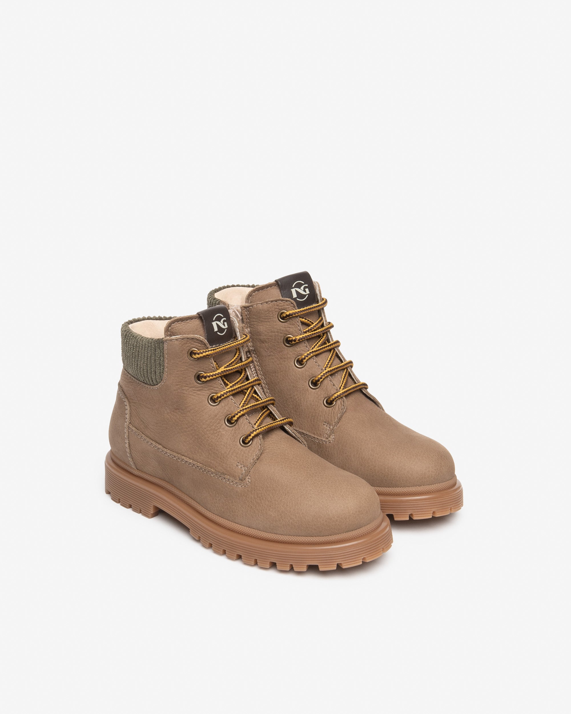 NeroGiardini Bottines Junior Garçon Cuir Tissu Zip