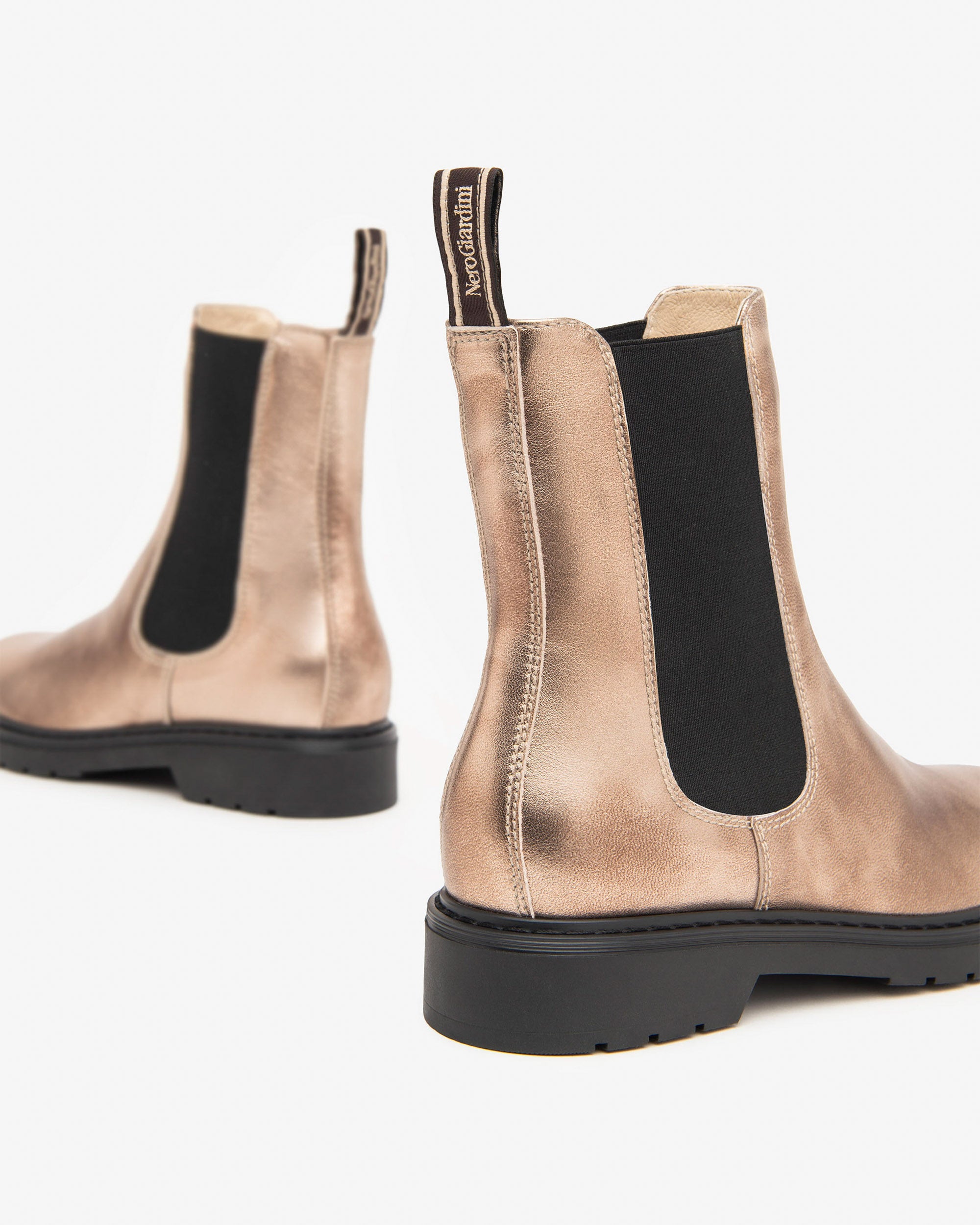 Nerogiardini Chelsea Femme Cuir Bottines 30 mm