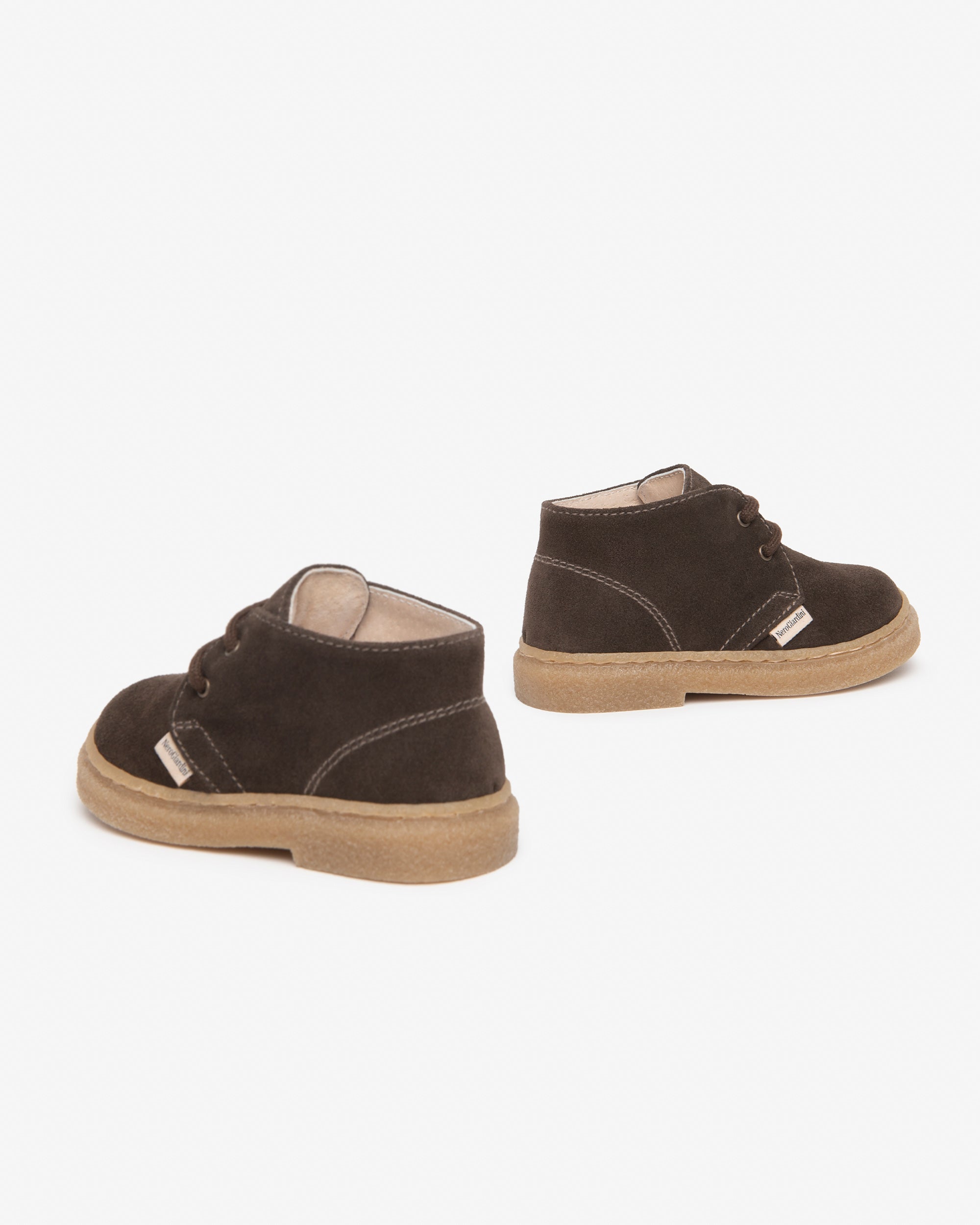 NeroGiardini Boots Junior Garçon Cuir Velours Lacets