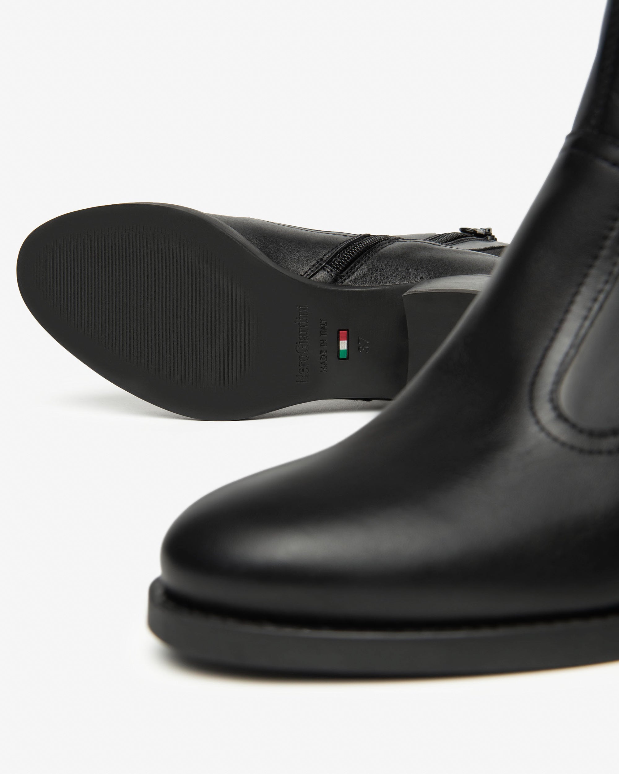NeroGiardini Bottines Femme Cuir Tissu Talon 40mm